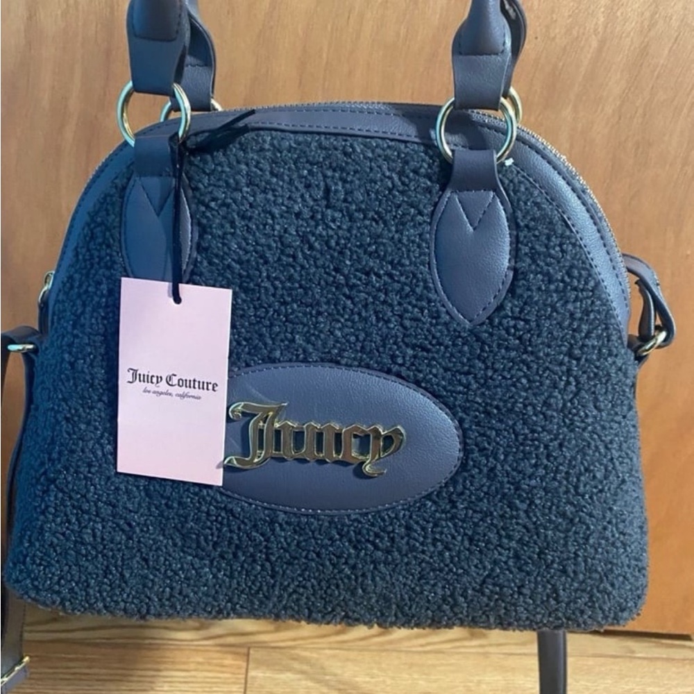 Juicy Couture Dark Blue Textured Shoulder Bag